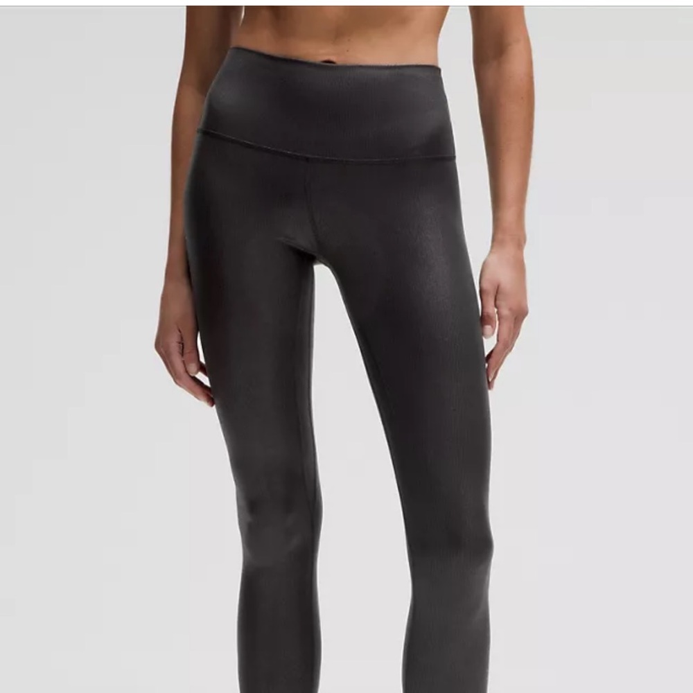 Lululemon Align High Rise Leggings (Black Shine) Size 2
